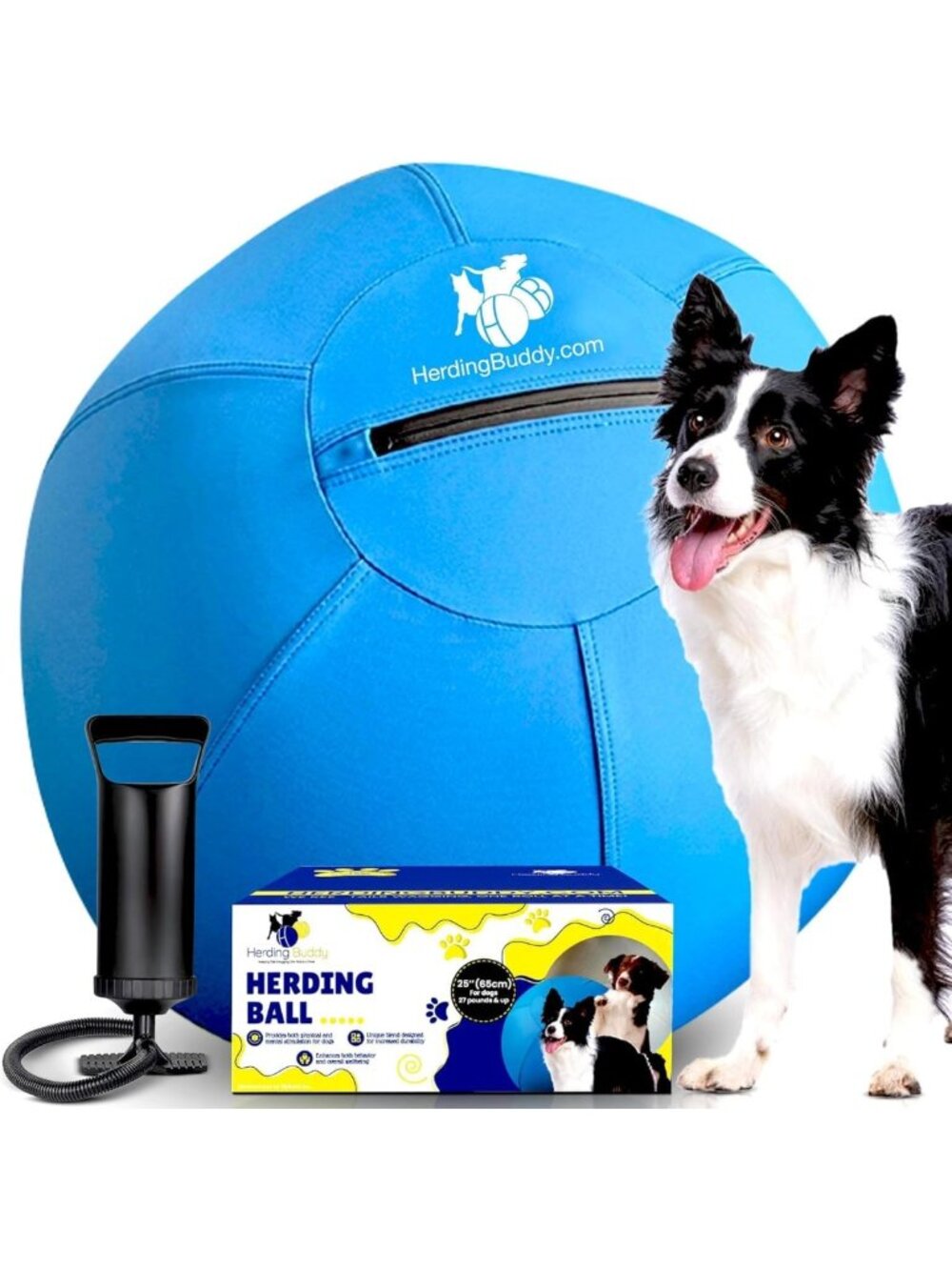 Herding Ball for Small Dogs - 18-Inch Interactive Toy Set for Play & Training